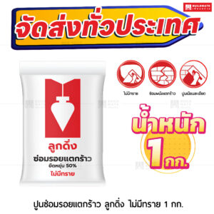 ปูนตราลูกดิ่ง ซ่อมรอยแตกร้าว (ไม่มีทราย) 1 กก.