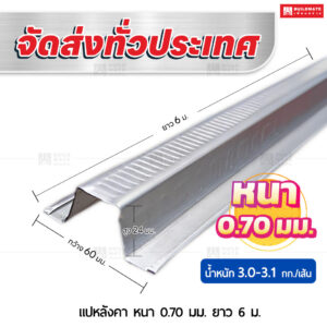 แปหลังคา หนา 0.70 มม. 3.0-3.1 ยาว 6 ม.