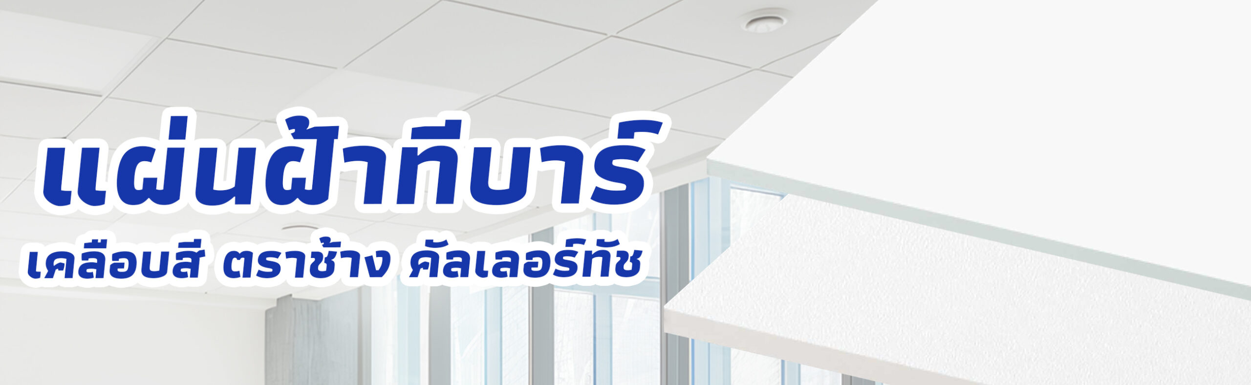แผ่นฝ้าทีบาร์ ฝ้าแขวน เคลือบสี ตราช้าง คัลเลอร์ทัช ราคาถูก คุณภาพดี | BUILDMATE
