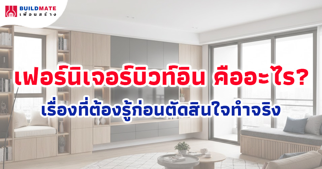 เฟอร์นิเจอร์บิวท์อิน (Built-in) คืออะไร? เรื่องที่ต้องรู้ก่อนตัดสินใจทำจริง