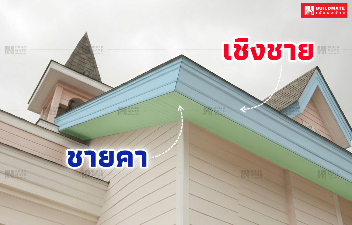 ตำแหน่งของ เชิงชาย และ ชายคา